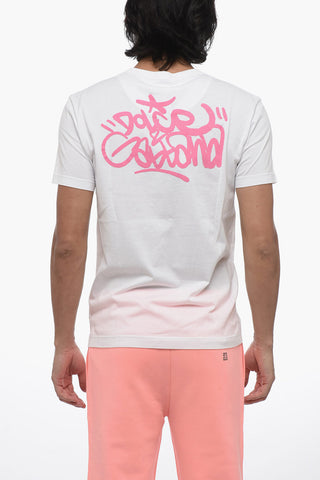 GRAFFITI Crew Neck Cotton T-Shirt with Print