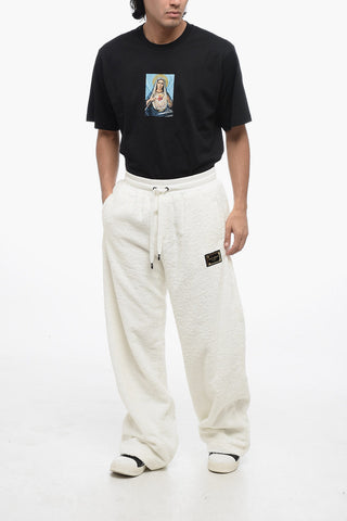 Joggers Straight Fit in Spugna di Cotone