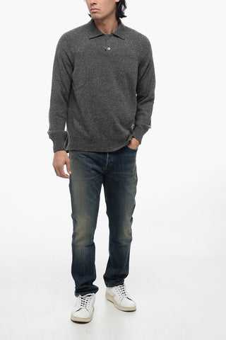 Maglia in Cashmere con Collo a Polo