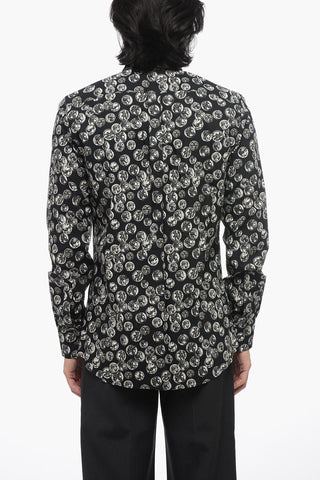 MARTINI Printed Cotton Shirt with Bowling Collar