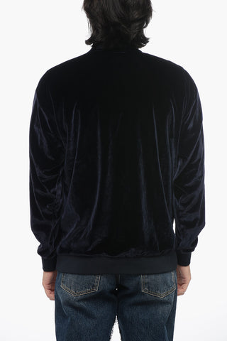 Mock Neck Chenille Sweatshirt with Full Zip