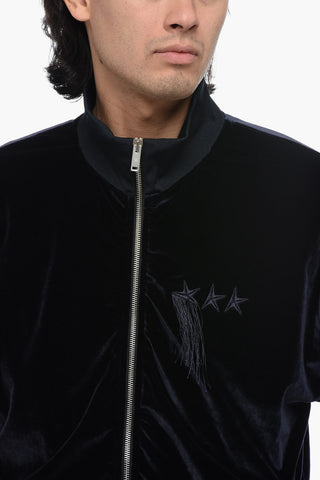 Mock Neck Chenille Sweatshirt with Full Zip