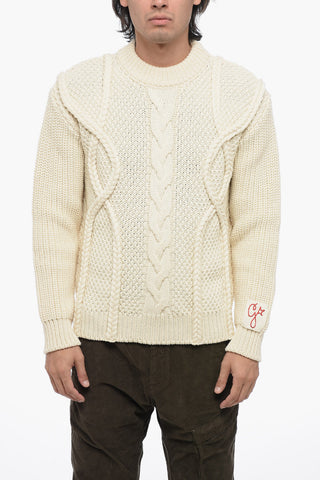 Pullover Girocollo in Lana Vergine Aran