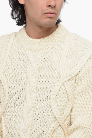 Pullover Girocollo in Lana Vergine Aran