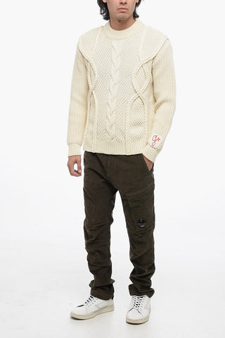 Pullover Girocollo in Lana Vergine Aran