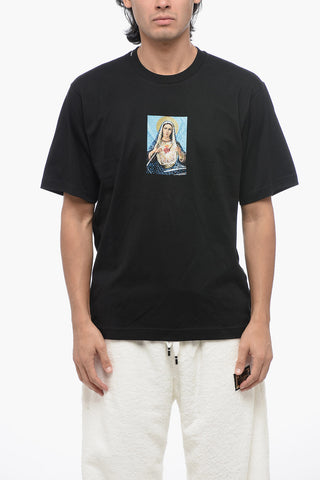 T-Shirt Girocollo MARY con Stampa e Cristalli