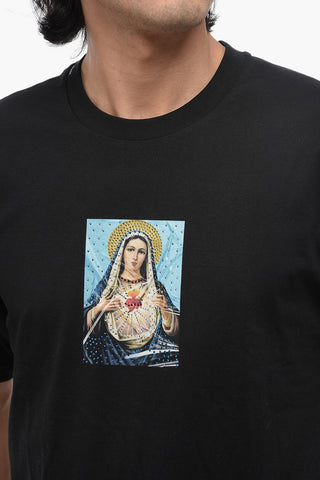 T-Shirt Girocollo MARY con Stampa e Cristalli
