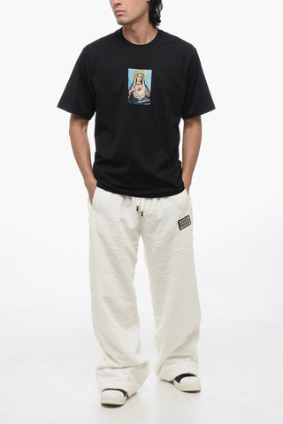 T-Shirt Girocollo MARY con Stampa e Cristalli