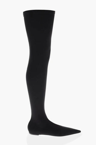 Pointed Toe Stretch Fabric Over-The-Knee Boots 