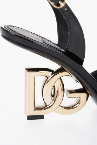 Patent Leather LOLLO Slingback With Monogram Heel 10cm