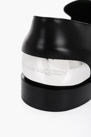 Leather Loafers with Silver-Effect Detail