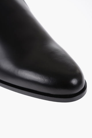 Leather Loafers with Silver-Effect Detail