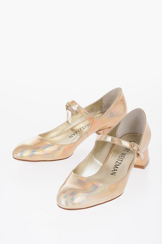 Iridescent Effcet Leather VIVIENNE Mary Jane Pumps With Heel 3,5cm