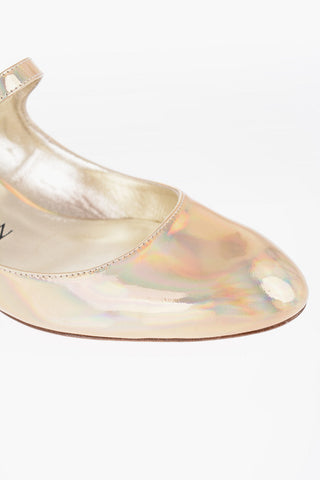 Iridescent Effcet Leather VIVIENNE Mary Jane Pumps With Heel 3,5cm