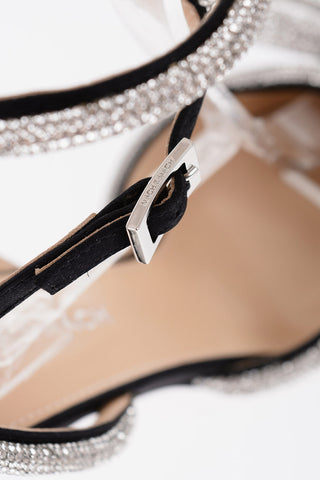 Satin DOUBLE BOW Pumps with Rhinestone Details 6,5cm