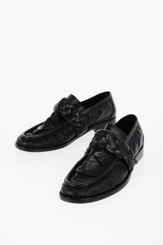 Soft Leather ASTRAIRE Loafers with Braided Detail
