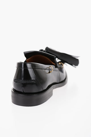 Mocassini Kiltie in Pelle Spazzolata con Maxi Nappine e Dettagli Piercing 