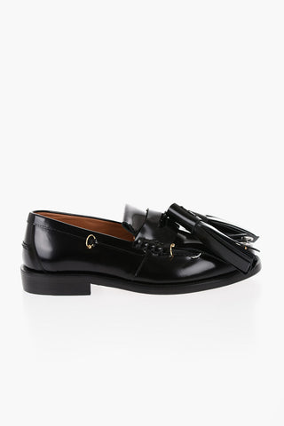 Mocassini Kiltie in Pelle Spazzolata con Maxi Nappine e Dettagli Piercing 