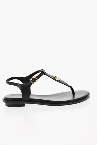 MICHAEL Sandali Infradito MALLORY in Pelle con Monogram Dorato