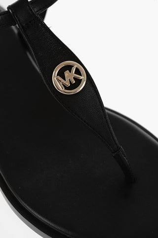 MICHAEL Sandali Infradito MALLORY in Pelle con Monogram Dorato
