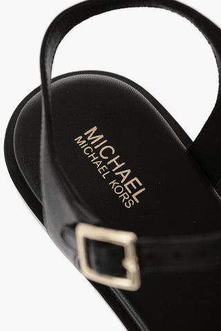 MICHAEL Sandali Infradito MALLORY in Pelle con Monogram Dorato