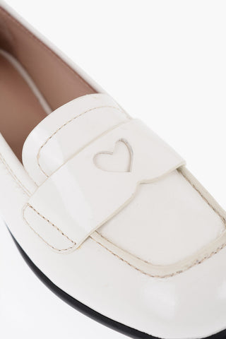 LOVE Patent Leather COLLEGE Penny Loafers with Round Toe