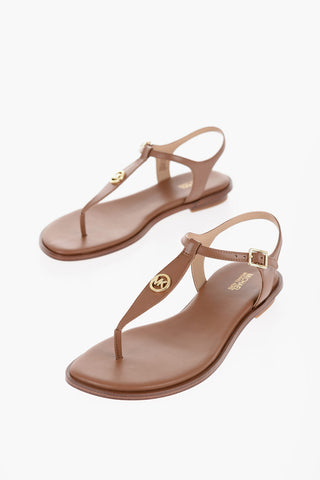 MICHAEL Sandali Infradito MALLORY in Pelle con Monogram Dorato