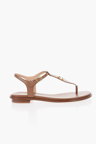 MICHAEL Sandali Infradito MALLORY in Pelle con Monogram Dorato