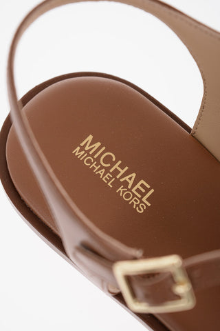 MICHAEL Sandali Infradito MALLORY in Pelle con Monogram Dorato