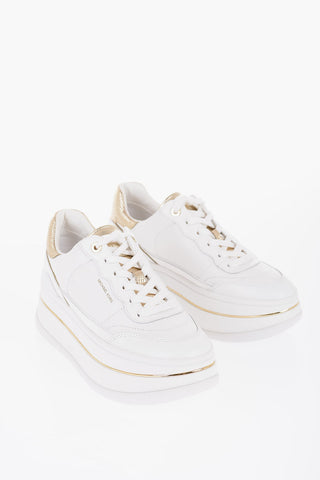 MICHAEL Leather HAYES Low-Top Sneakerswith Metallic Leather Details