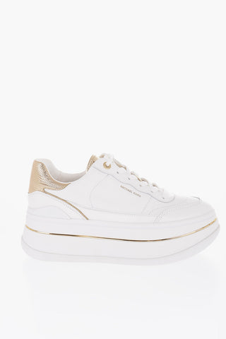 MICHAEL Leather HAYES Low-Top Sneakerswith Metallic Leather Details