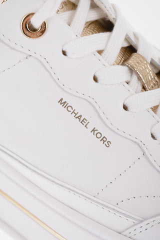 MICHAEL Leather HAYES Low-Top Sneakerswith Metallic Leather Details