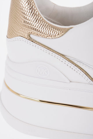 MICHAEL Leather HAYES Low-Top Sneakerswith Metallic Leather Details
