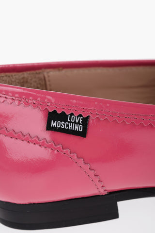 LOVE Patent Leather Loafers with Heart-Shaped Cut-Out Detail