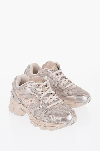 Metalic Leather and Mesh TRIUMPH Low-Top Sneakers
