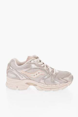 Metalic Leather and Mesh TRIUMPH Low-Top Sneakers