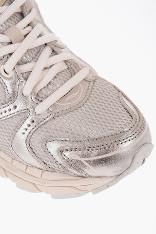 Metalic Leather and Mesh TRIUMPH Low-Top Sneakers