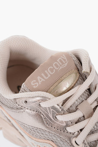 Metalic Leather and Mesh TRIUMPH Low-Top Sneakers
