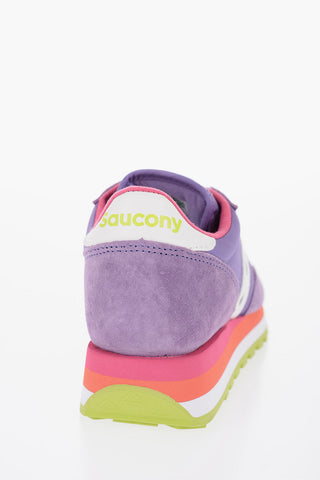 Suede and Nylon JAZZ TRIPLE Low Top Sneakers with Tricolor Sole