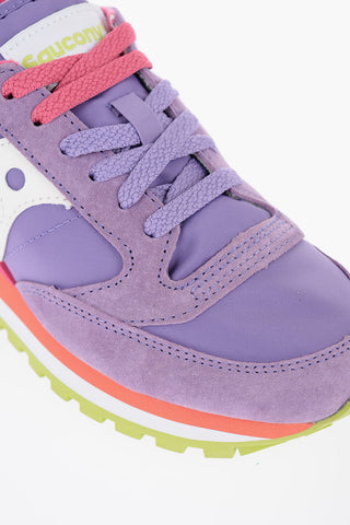 Suede and Nylon JAZZ TRIPLE Low Top Sneakers with Tricolor Sole