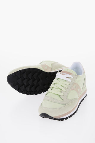 Suede and Nylon JAZZ TRIPLE Low Top Sneakers with Tricolor Sole