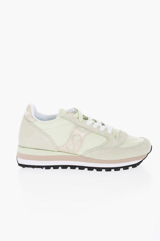 Suede and Nylon JAZZ TRIPLE Low Top Sneakers with Tricolor Sole