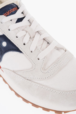 Suede and Fabric JAZZ ORIGINAL Low Top Sneakers with Contrasting Details