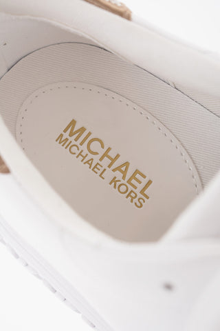 MICHAEL Leather GROVE Low-Top Sneakers with Logoed Sole