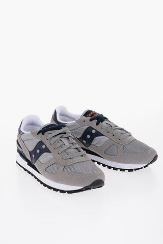 Tone on Tone Suede and Fabric SHADOW Low-Top Sneakers