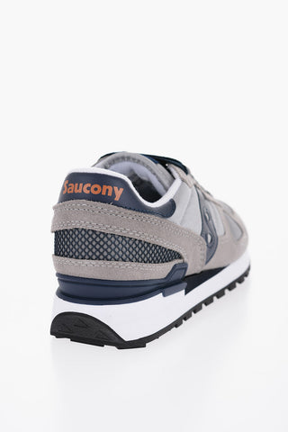 Tone on Tone Suede and Fabric SHADOW Low-Top Sneakers