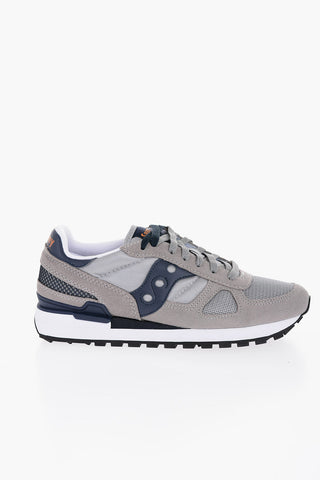 Tone on Tone Suede and Fabric SHADOW Low-Top Sneakers