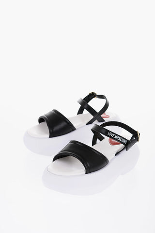 LOVE Leather Sandals with Platform 6cm