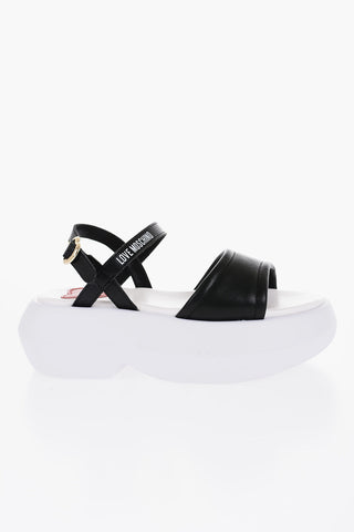 LOVE Leather Sandals with Platform 6cm