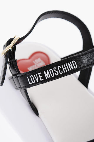 LOVE Leather Sandals with Platform 6cm